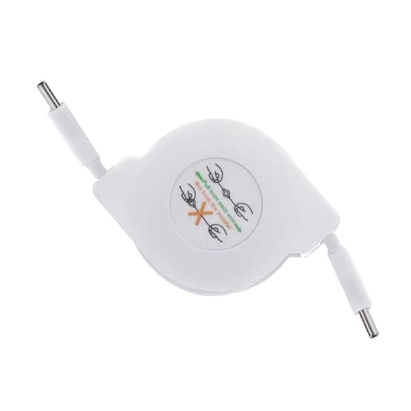 Infällbar PD 60W USB C till USB C datakabel, snabbladdningskabel för bärbar dator, typ C-telefoner, switchar, surfplattor