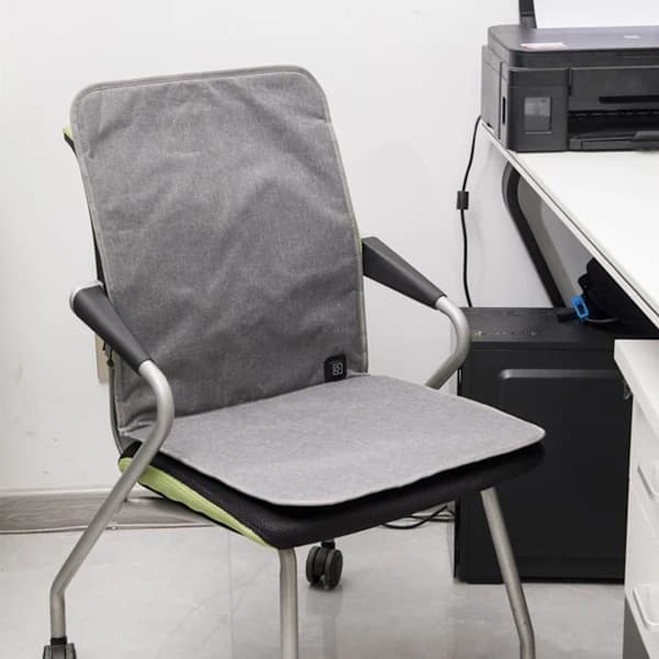 Varmepute Kontorstoler Setepute 43x90cm med USB-kabel Rask Oppvarming Elektrisk Vinter Varm Justerbar Grå
