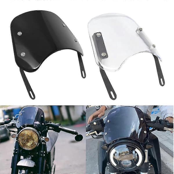 Motorcycle Windshield Retro Wind Deflector Windscreen Universal Modified Parts Cg125 Protective Plate Black