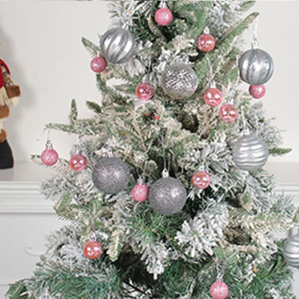 #(Sølv) Juletræsdekoration hængende kugle#