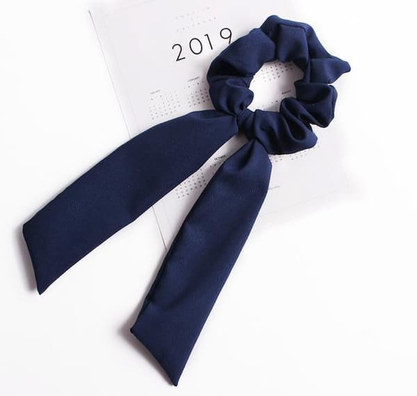 Hårstrikker, scrunchies med skjerf, lyseblå hårbånd Lyseblå Lyseblå