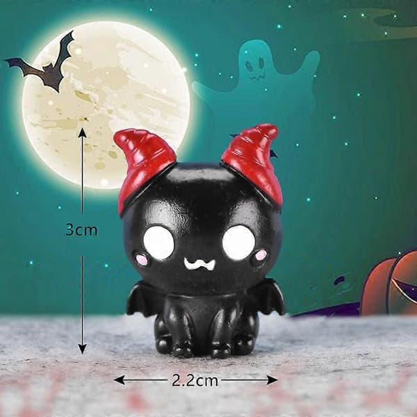 Vampyr Halloween Ornament Søde Harpiks Håndværk Halloween Indretning Mini Miniature Sort 1 stk