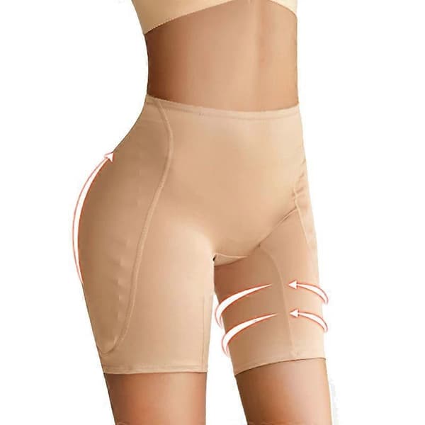 Formende trusser til kvinder med baldeløft, høj talje, hoftepolstring, booty lift, mavekontrol BEIGE S BEIGE S