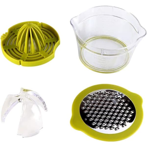 Multifunktionell manuell citruspress, 4 i 1 juicepress för apelsiner, citroner, citrusfrukter, med 2 pressar, graverad måttskala 400 ml
