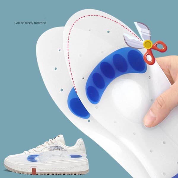 Silicone Insoles for Foot Pain Relief - Breathable Shoe Inserts with Arch Support