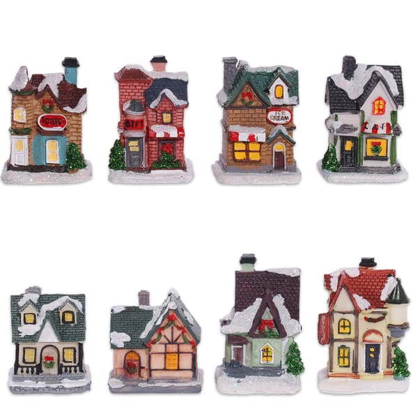 8-pack Christmas Village Light String, Christmas House Light String, Christmas