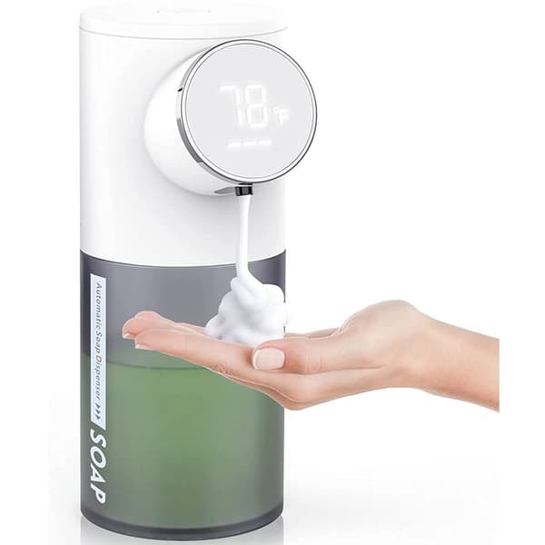 Automatic Foam Dispenser Rechargeable and Contactless Hand Dispenser plus Motion Sensor - White