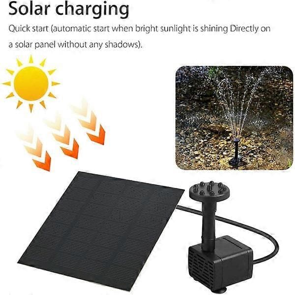 Solarvannfontene med 4 sprinklerhoder