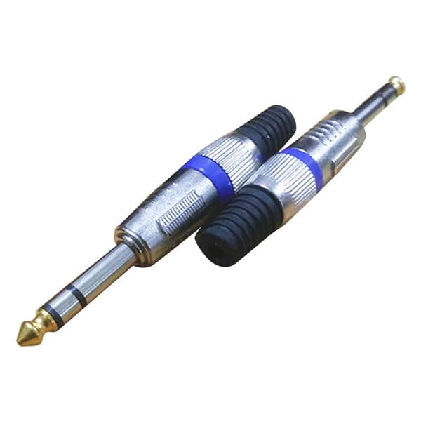 15 stk 6,35 mm lydjackplugg 6,5 jackforsterker mikrofonjack 1/4 tomme hann til RCA hunnjackplugg