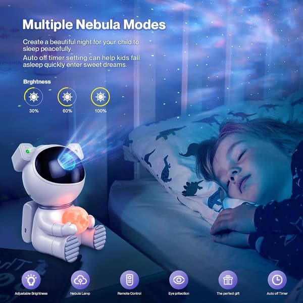 Starry Sky Projector Galaxy Night Light, Starry Sky Nebula Ceiling LED Lamp with Remote Control, Best Gift for Children and Adults