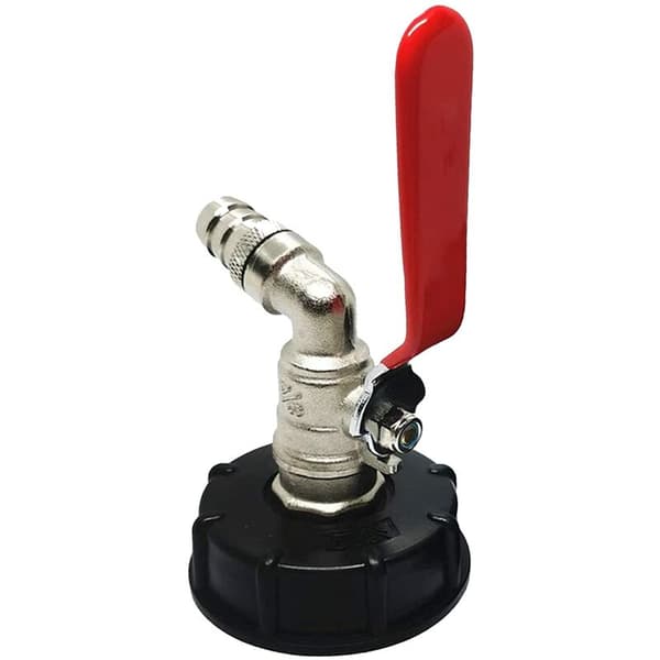 IBC Ton Barrel Valve Sealing Accessories Barrel Adapter Thick Thread 6 Point Faucet Red Handle