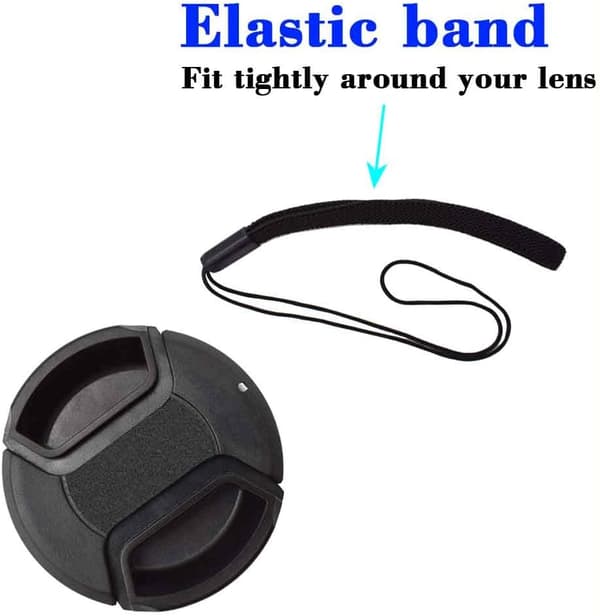 55 mm objektivdæksel med holder - 2-pak