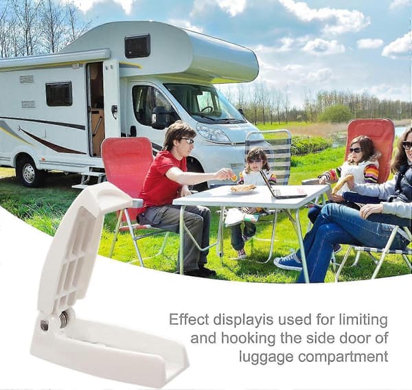 Caravan Door Latch | Storage Hook for RV Trailer, Durable Material and Easy Installation, Caravan, Trailer, White