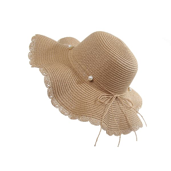 Dame solhat foldbar UV-beskyttelse sommer strandhat Khaki Khaki