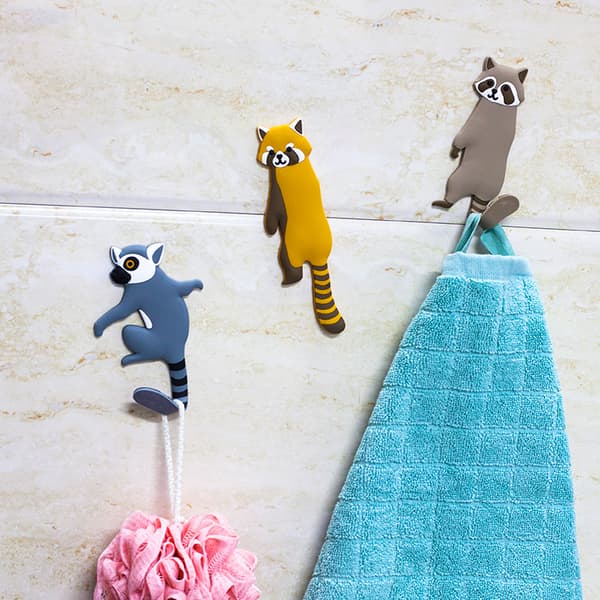 Creative Cartoon Animal Hook, Bendable Tail Arm, Fun Animal Hook