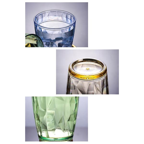 Unbreakable Drinking Glasses 490ml Acrylic Shatterproof Water Glasses Beer Glasses Light Grey Light Grey