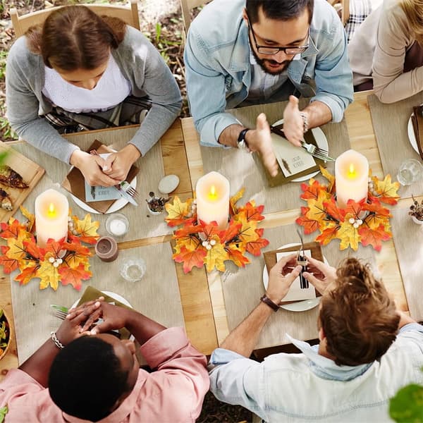 Efterårslanterner, Ahornblade, Thanksgiving Dekoration, Sæt med 2