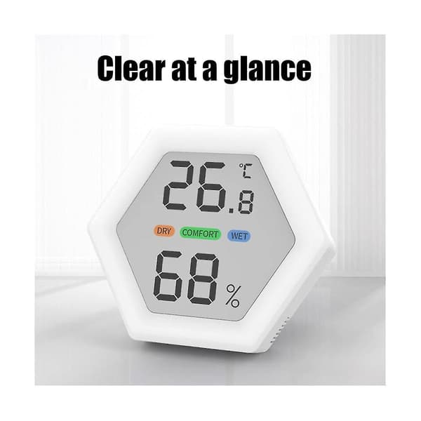 Trådløst indendørs termometer, hygrometer, termometre til terrasse, hjem, drivhus