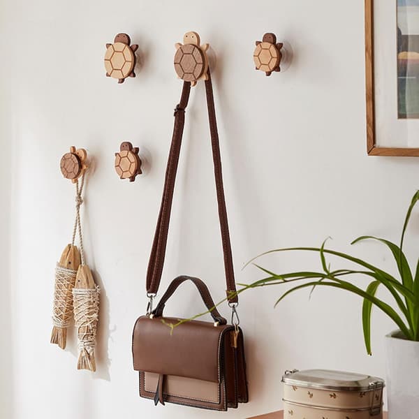 Wall Hooks for Hanging Clothes Hooks Wall Mounted Towel Hook Wall Hanger Wood Hat Hooks Coat Rack, L