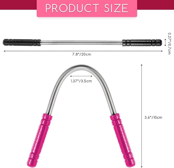 2 Pieces Facial Hair Remover Spring Eyebrow Face Epilator Threading Tool Remove Hair from Upper Lip, Chin