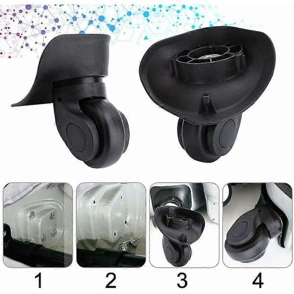 Universal Silent Heavy Duty Rubber Replacement Wheels for Suitcase, Pair, for Samsonite Platinum Luggage Suitcase Replacement Repair [db]