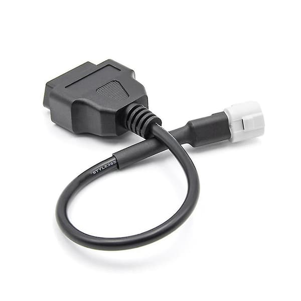 2 stk. OBD Motorcykelkabel til 3-benet stik Diagnostikkabel 3-benet til OBD2 16-benet adapter