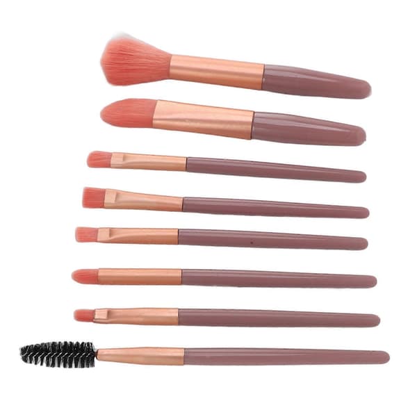 8-piece Makeup Brush Set Synthetic Blend Liner Ergonomic Handle Professional Cosmetic Brush Kit