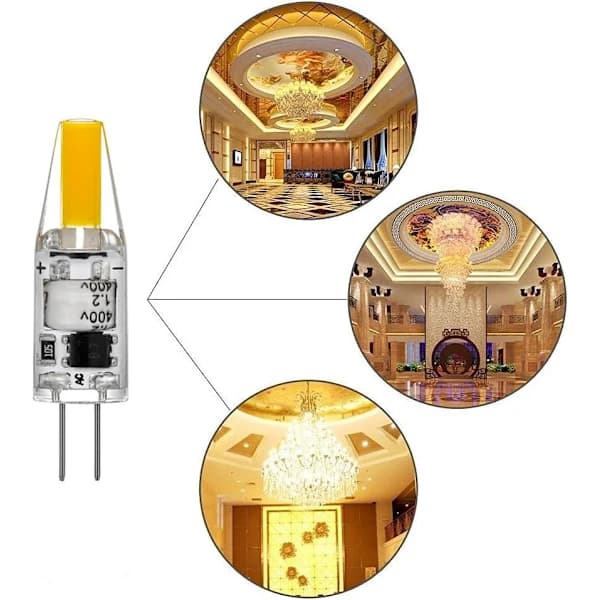 G4 LED 220V 2W 2700K Warm White 200LM, Silicone Bulbs Replace Traditional 20W Halogen Lamps, 5-Pack