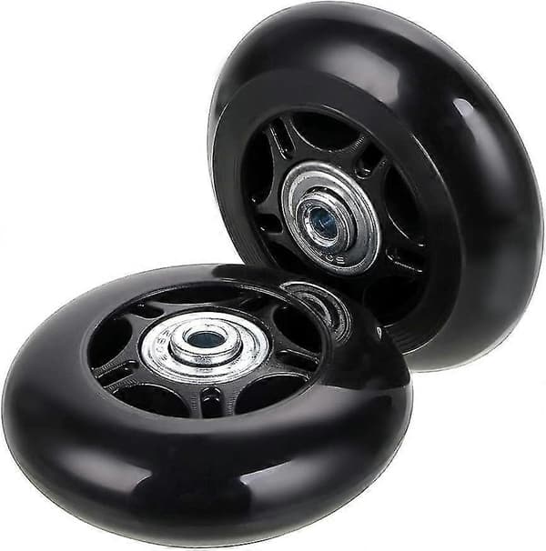 Hjul til værkstedsudstyr, erstatningshjul til bagage til vogn, kuffert, 2 stykker 50*18mm hjul, sort