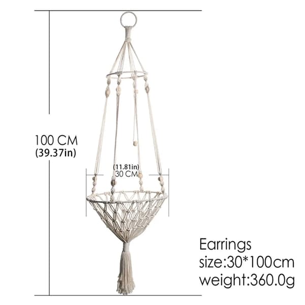 100*30CM Cat Hammock, Macrame Hanging Swing Cat Dog Bed, Hanging Pet Bed Without Cushion