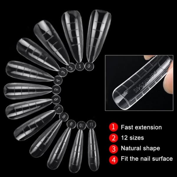 2 bokser Nail Art Crystal Rapid Light Therapy Extended Nail Mandrel, 120 stk (09)