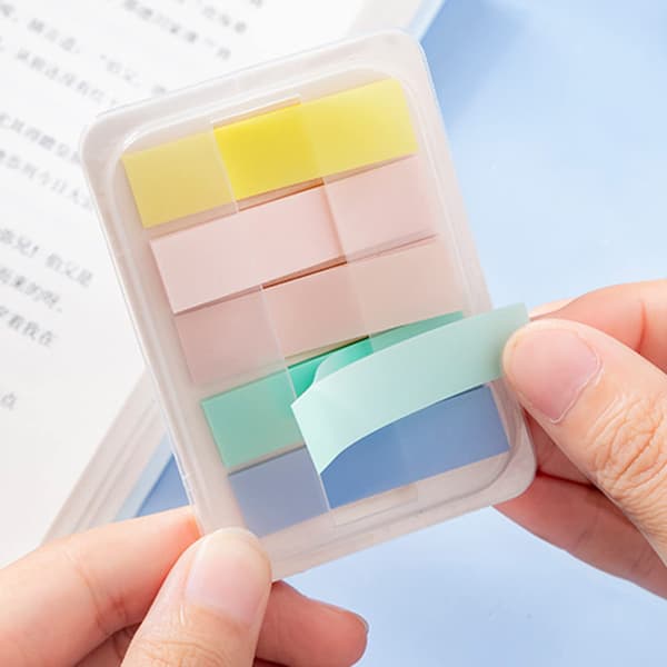 600 stk transparente bokmerker for notater og lesing