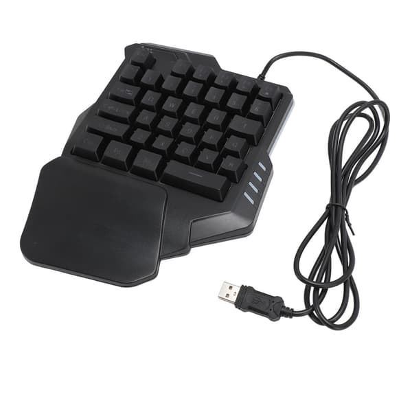 One-Handed Gaming Keyboard 35 Keys Portable Gaming Keyboard Backlit Gaming Keyboard Ergonomic Game Controller for Windows 7 8 10 PC