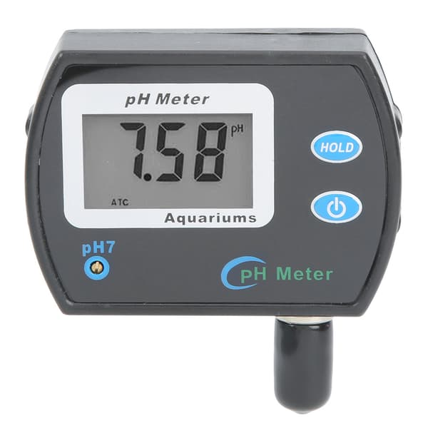 LCD Digital PH-måler Tester Akvarium Pool Vandkvalitetstestmåler EU-stik 220V
