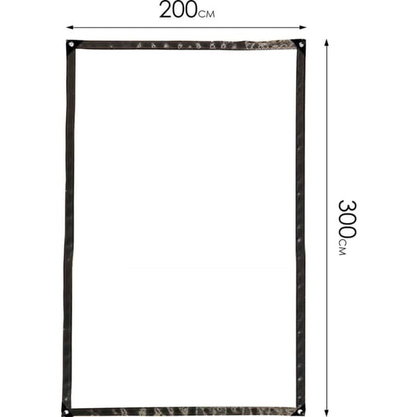 Läpinäkyvä PVC-vedenpitävä pressupaneeli silmukoilla, 2x3m