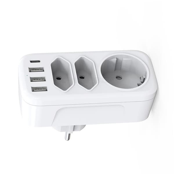 Socket Converter One to Three 3USB TypeC Multifunctional Socket Extender European German Standard Conversion Socket