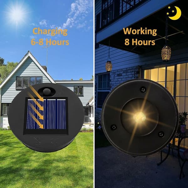 2 stk solcellelampe batteriboks tilbehør smijernslykt RGB-patchlys LED-dekorasjonslys elektronisk tilbehør
