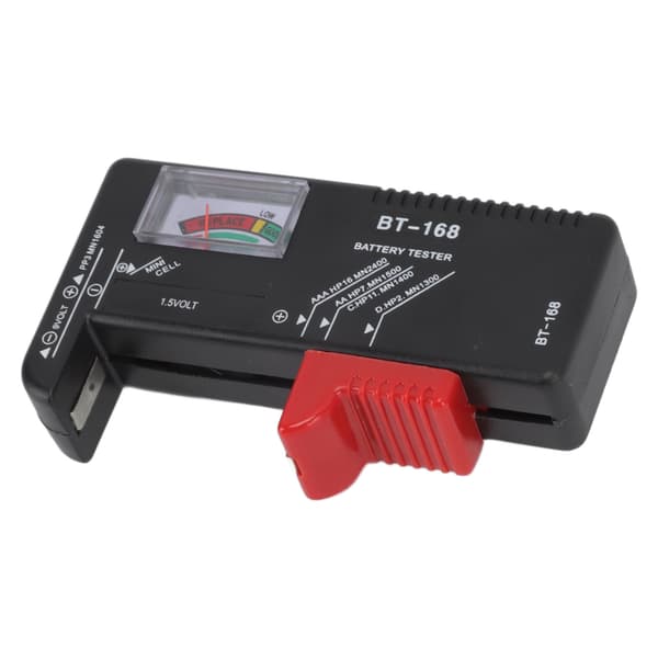 Battery Tester High Accuracy Portable Size Easy Operation Time Saving Battery Checker for AA AAA D C 9V 1.5V Button Cell