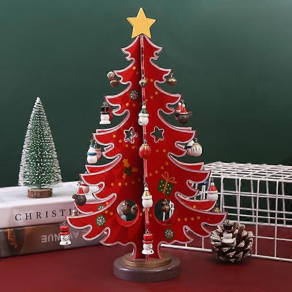 Julepynt Julepynt DIY-dekorasjoner tre-sceneoppsett grønn24CM