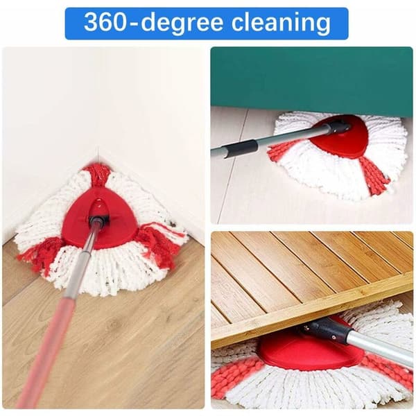 Mikrofibermopphode 2 i 1 Erstatningsmopphode Trekantet mopphode Mopphode -4 stk-
