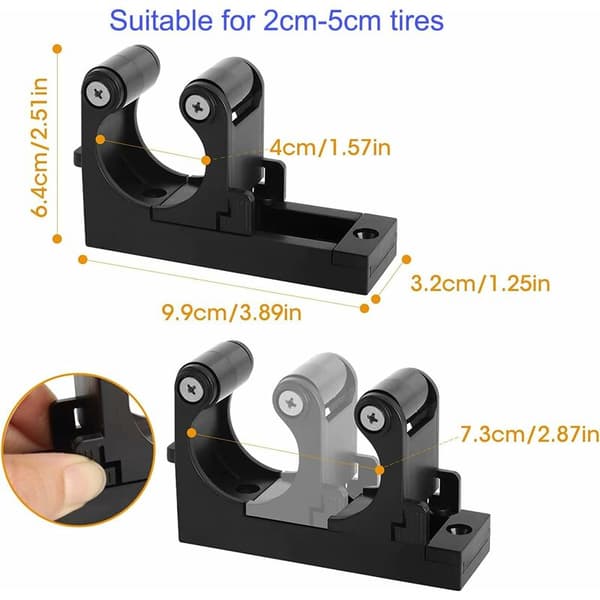 Adjustable Mountain Bike Parking Clip, Bicycle Storage System, Space-Saving Parking Buckle (Black)