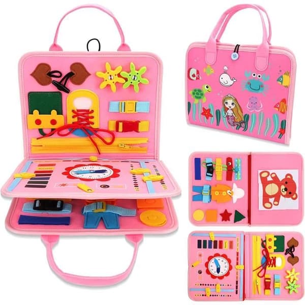Montessori-leker for barn 1-4 år: Finmotorikk og reiseaktiviteter[DB] Rosa Pink
