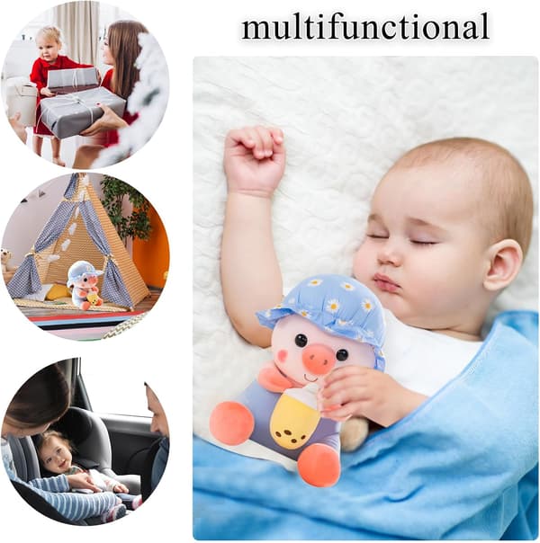 Sika pehmolelu, sikatyyny pullomaidolla Kawaii-lelu-FX-