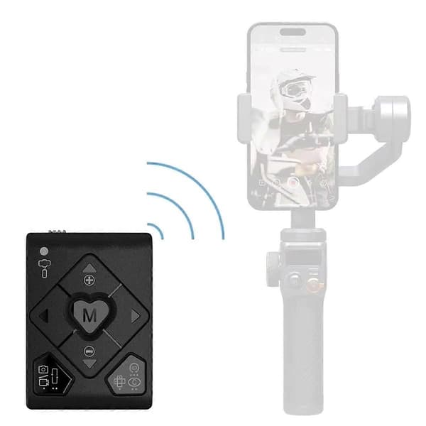 HRT-03 BT Remote Control for ISteady XE/X2/V2/V2s/M5/M6/MT2/Q/Pro 4/Mobile+ Smartphone Gimbal Stabilizer Black