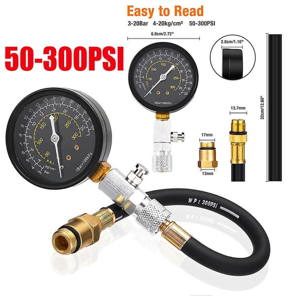 Universal Engine Compression Tester Professional Cylinder Compression Gauge for Motorcycle-FX-