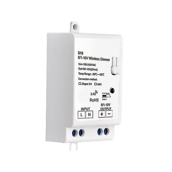 Ac100-240v Zigbee 0/1-10v LED-lys Dæmper Controller Smart Life Tuya Kontrol App Til 0-10v LED Dæmpning [DB]