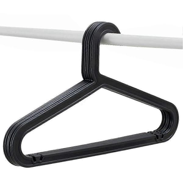 10-pack Standard PP Hanger Lightweight Shirt Hanger for Everyday Use Black