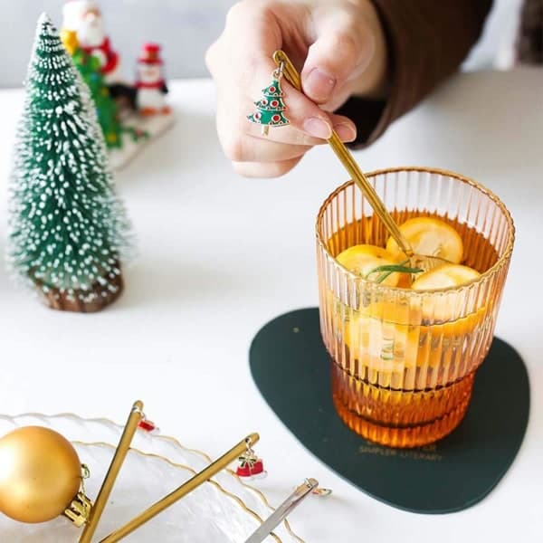 Coffee Spoon Christmas Decoration Teaspoon Dessert Spoon Decoration Serving