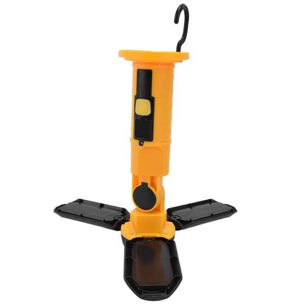 Outdoor LED Work Light Rechargeable Foldable Rotating Inspection Lamp Multifunctional Red Warning Light with Magnetic Hook