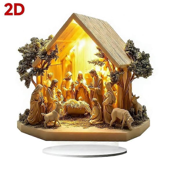 Akryl flad ornament M9C1